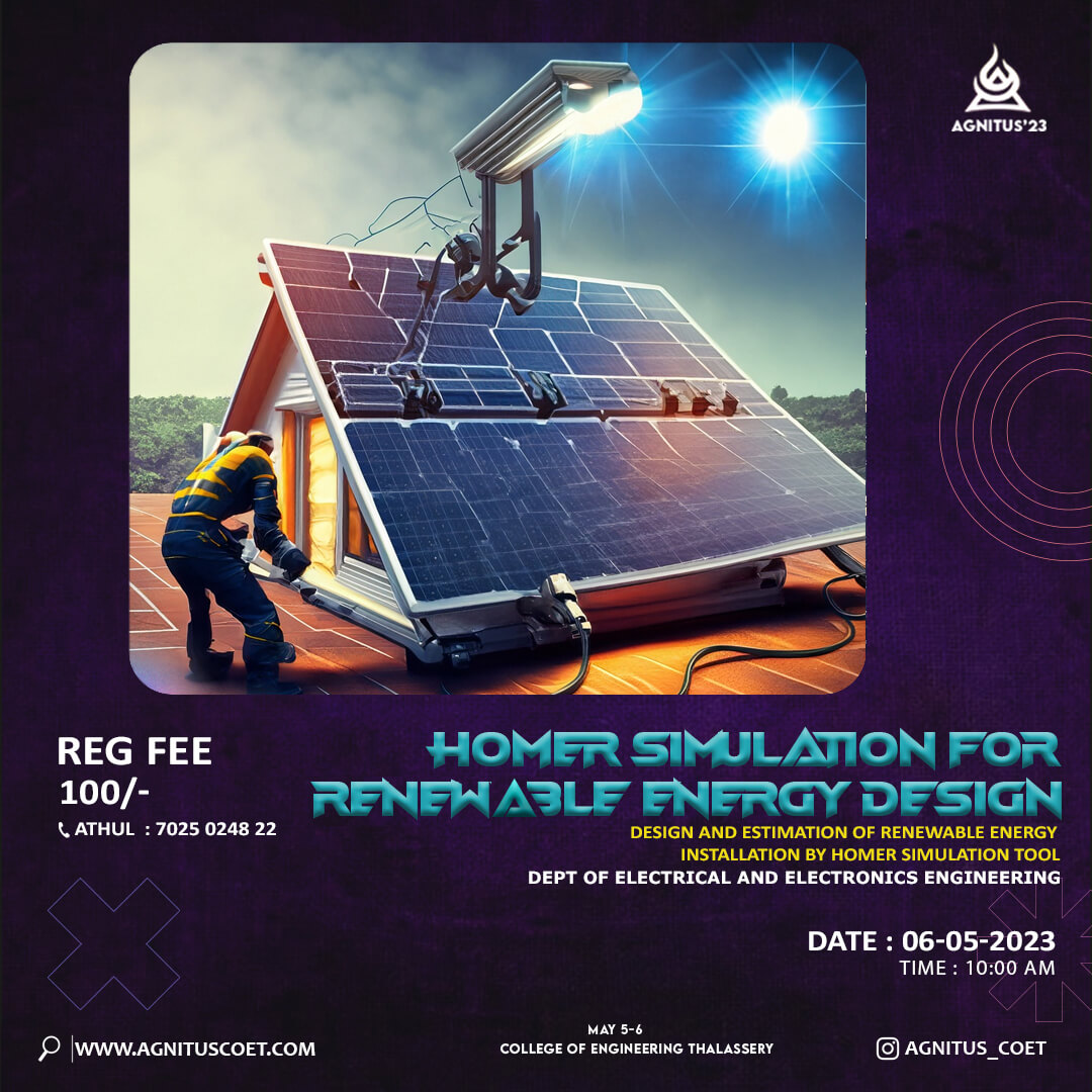 HOMER SIMULATION FOR RENEWABLE ENERGY DESIGN